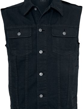Weste - Denim Vest - S bis 4XL - für Männer - Größe XL - schwarz - Männer - male