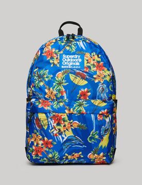 Superdry Damen Montana Rucksack mit Print Blau - Größe: One Größe