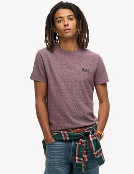 Superdry Herren Essential Logo T-shirt Lila - Größe: L