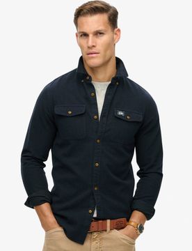 Superdry Herren Trailsman Overshirt in Lockerer Passform Marineblau - Größe: M