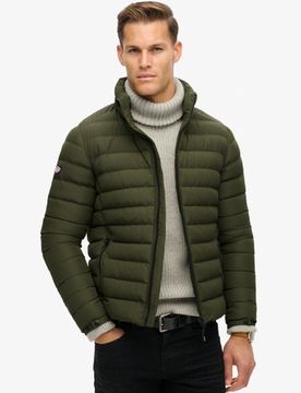 Superdry Herren Fuji Bedruckte Steppjacke Grün - Größe: S