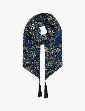 Superdry Damen Paisley-schal Marineblau - Größe: 1Größe