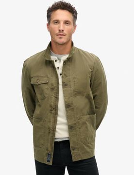 Superdry Herren Grün The Merchant Store - Arbeitsjacke aus Baumwolle, Größe: S
