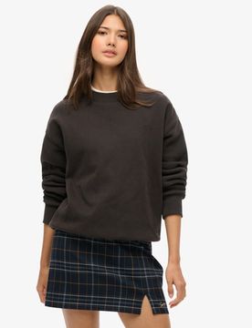 Superdry Damen Minirock mit Karomuster Schwarz - Größe: 44