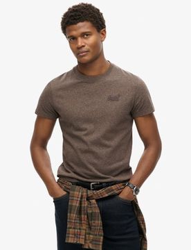 Superdry Herren Essential Logo T-shirt Braun - Größe: L