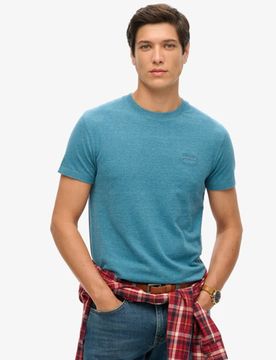 Superdry Herren Essential Logo T-shirt Blau - Größe: Xxl