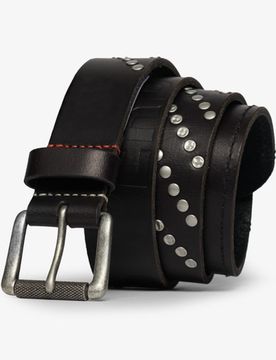 Superdry Herren Goods Gürtel mit Logo-schnalle Schwarz - Größe: S