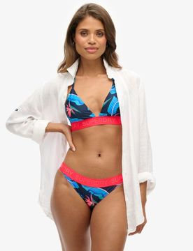 Superdry Damen Triangel-bikinioberteil mit Logo Marineblau - Größe: 42