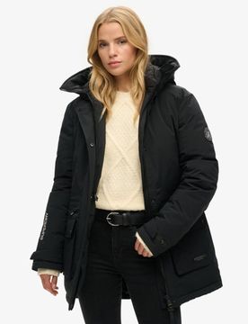 Superdry Damen Wattierter City Parka Schwarz - Größe: 44