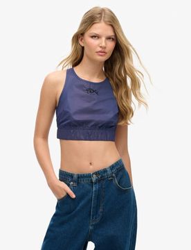 Superdry Damen Reflektierendes Limited Edition Sdx Kurztop Gelb - Größe: M/L