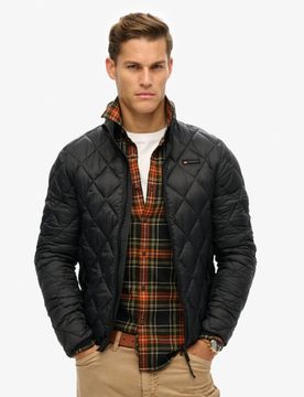 Superdry Herren Fuji Lite Jacke mit Rautensteppung Schwarz - Größe: Xxl