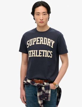 Superdry Herren Vintage Athletic T-shirt Navy - Größe: L