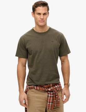 Superdry Herren Essentials T-shirt in Lockerer Passform Kaki - Größe: XL