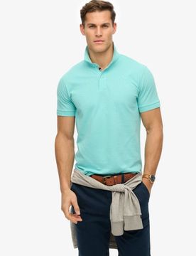 Superdry Men's City Polohemd aus Pikee Blau - Größe: Xxl