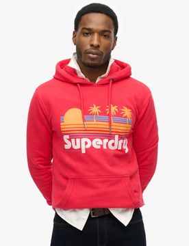 Superdry Men's Great Outdoors Hoodie Rot - Größe: L