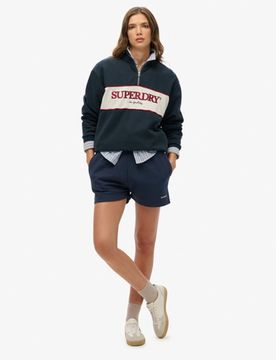 Superdry Damen Lockere Shorts Navy - Größe: 42