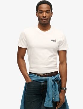 Superdry Herren Essential T-shirt mit Stickerei Weiß - Größe: Xxl