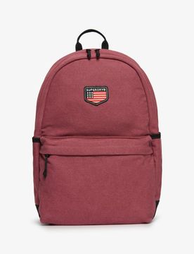 Superdry Damen Workwear Montana Rucksack aus Canvas Rot - Größe: 1Größe