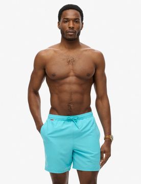 Superdry Men's Essential 16-Zoll-Badeshorts Blau - Größe: S