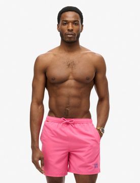 Superdry Men's Essential 16-Zoll-Badeshorts Pink - Größe: M