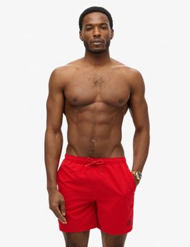 Superdry Herren Essential 16-Zoll-Badeshorts Red - Größe: L