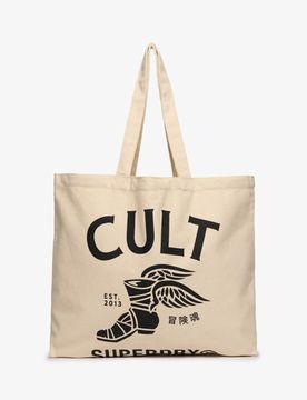 Superdry Damen Cult Superdry Tragetasche Beige - Größe: 1Größe