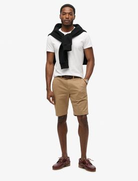 Superdry Herren Vintage Chino Shorts Gelb - Größe: 30