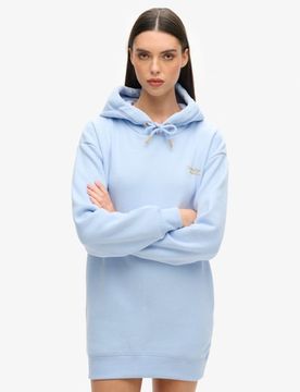 Superdry Damen Essential Hoodie-kleid Blau - Größe: 10-12