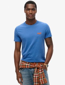 Superdry Herren Bio-baumwolle Essential Logo T-shirt Blue - Größe: L