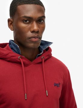 Superdry Herren Essential Logo Hoodie Red - Größe: L