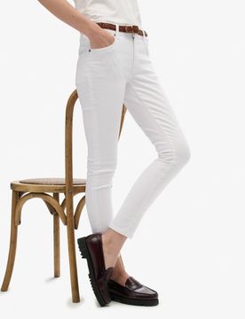 Superdry Damen Mid Rise Skinny Jeans White - Größe: 28/32