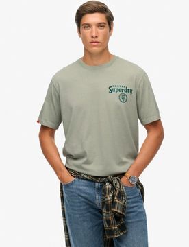 Superdry Herren Tokyo Narrative Loose T-shirt Light Blue - Größe: S