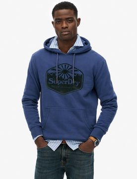 Superdry Men's Sun Kapuzenjacke Dunkelblau/schwarz - Größe: M