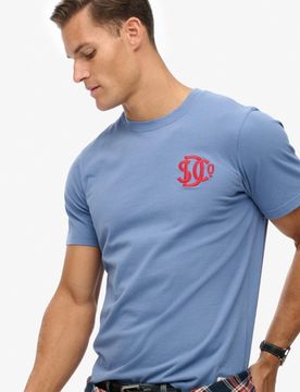 Superdry Herren Sd & co. T-shirt in Lockerer Passform Blue - Größe: Xxl