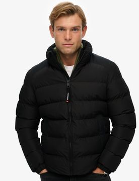 Superdry Herren Gesteppt Sports Jacke, Schwarz - Größe: L