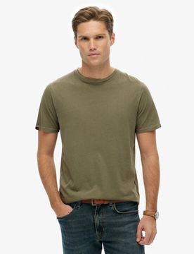 Superdry Herren Classic Essential T-shirt Khaki - Größe: M