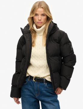 Superdry Damen Kastige City Steppjacke Black - Größe: 44