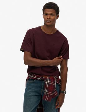 Superdry Herren Essentials T-shirt in Lockerer Passform Red - Größe: XL