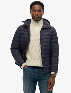 Superdry Herren Fuji Lite Kapuzenjacke Navy - Größe: M