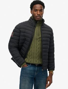 Superdry Herren Fuji Lite Steppjacke Black - Größe: XL