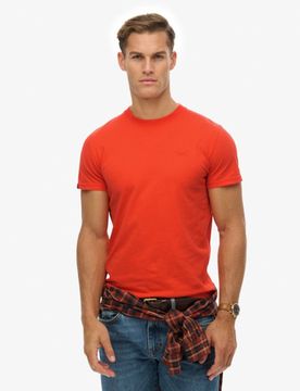 Superdry Herren Bio-baumwolle Essential Logo T-shirt Orange - Größe: M