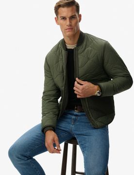 Superdry Herren Military Liner Jacke Green - Größe: Xxl