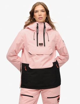 Superdry Damen Freestyle Overhead Skijacke Pink - Größe: 42