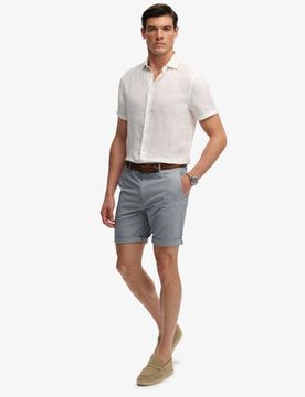 Superdry Herren Premium Strukturierte Chino-shorts Blue - Größe: 32
