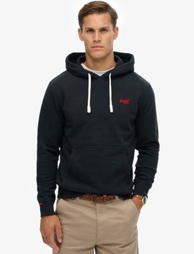 Superdry Men's Essential Logo Classic Hoodie Marineblau - Größe: Xxl