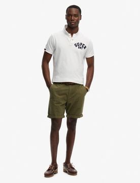Superdry Herren Premium Strukturierte Chino-shorts Green - Größe: 32
