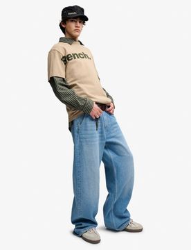 Superdry Herren Bench T-shirt mit Kastigem Schnitt Beige - Größe: M