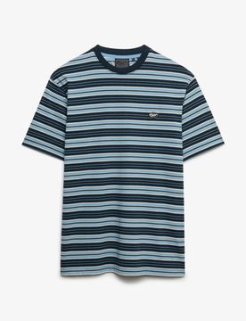 Superdry Herren OverGrößed T-shirt mit Streifen Light Blue - Größe: L