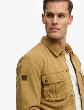Superdry Herren Cotton Burford Jacke Brown - Größe: XL