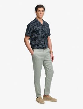 Superdry Herren Merchant Leinenhose Green - Größe: XL